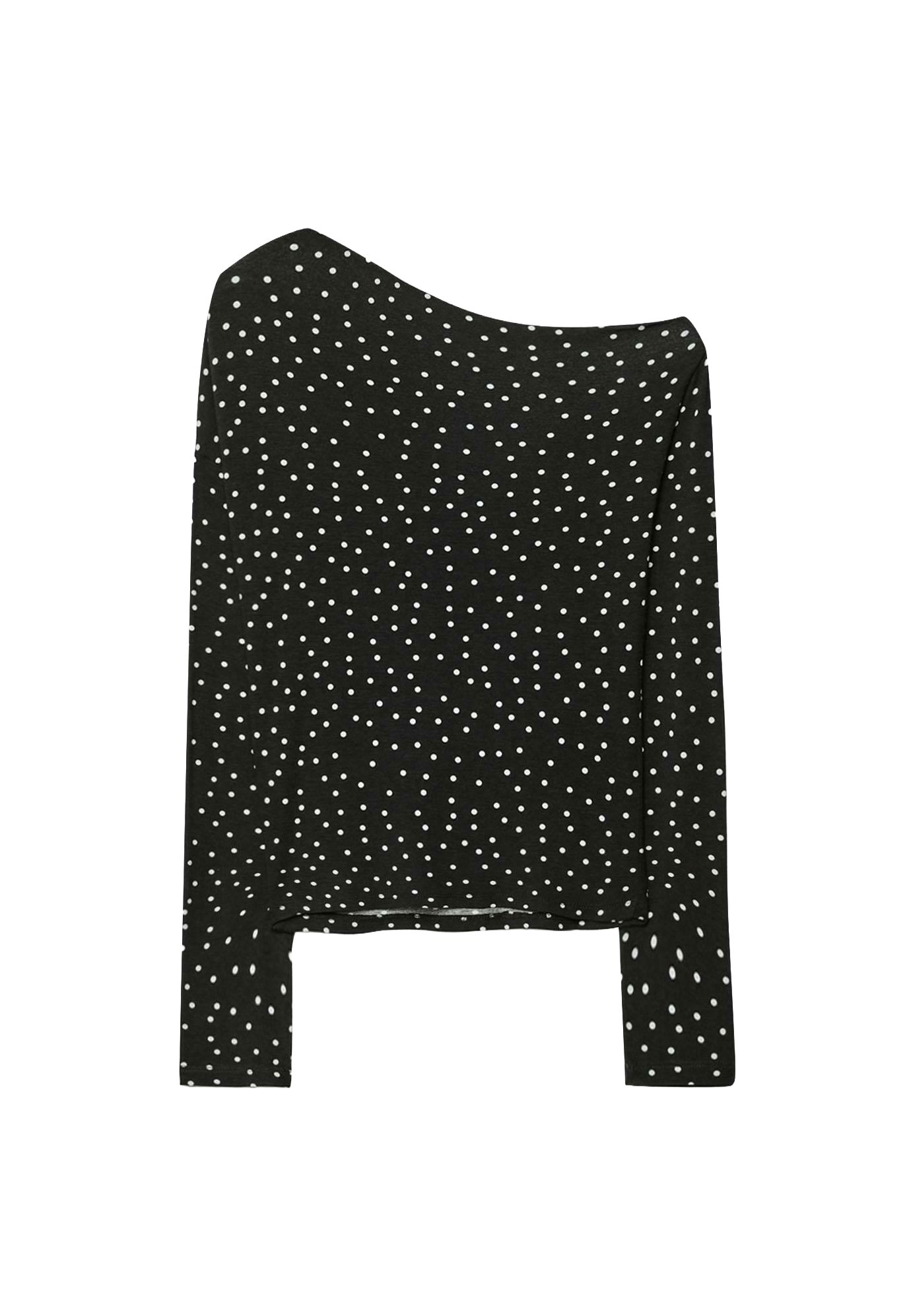 Asymmetrical long-sleeve T-shirt