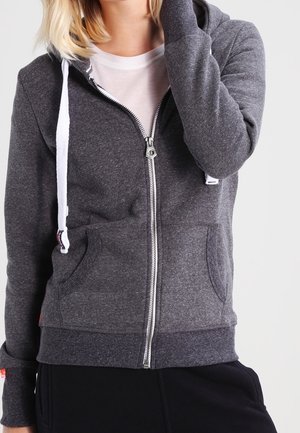 Felpa con zip - dark grey
