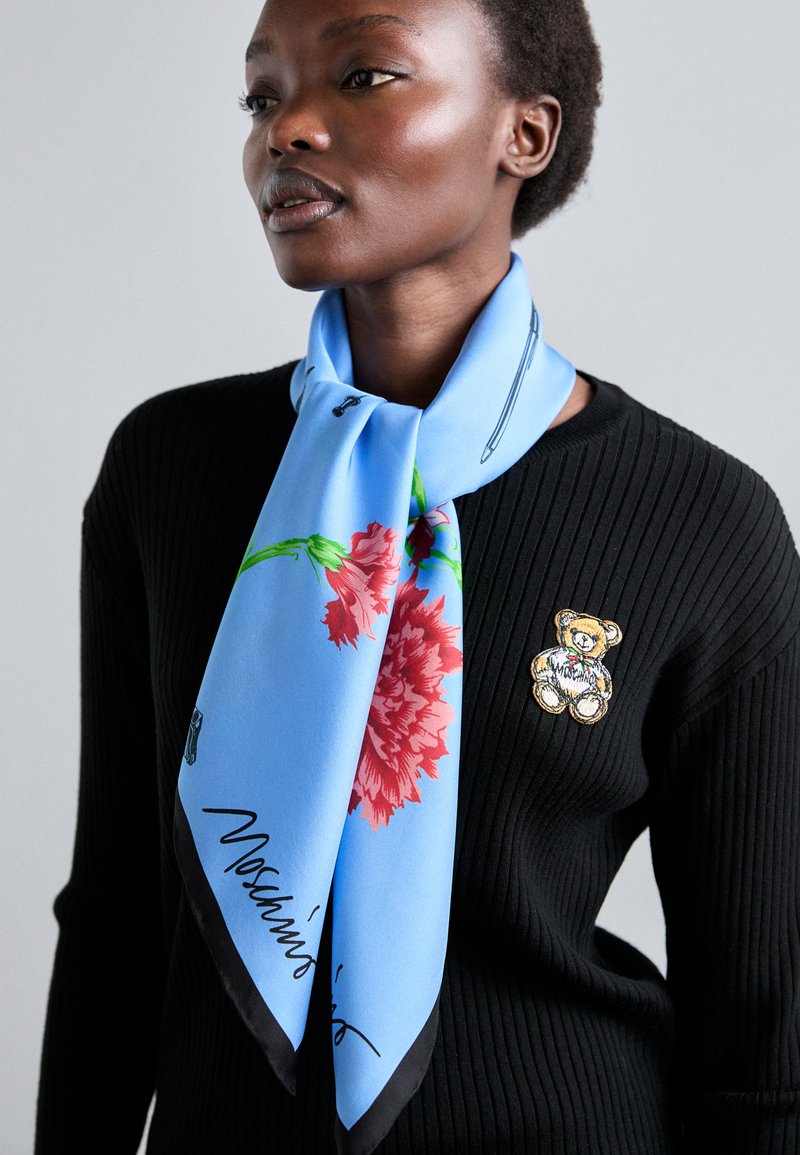 MOSCHINO SCARF - Halsdoek - light blue