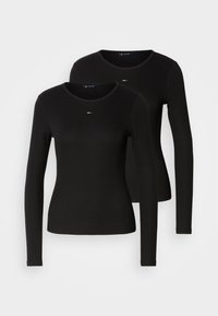 SLIM ESSENTIAL 2 PACK  - Long sleeved top - black/black