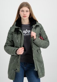 Alpha Industries Zimný kabát - vintage green black