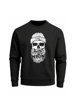 OHNE KAPUZE FRONTPRINT MOIN SKULL TOTENKOPF - Sweatshirt - schwarz