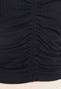 DKNY LUX RUCHED SHORT SLEEVE - Základné tričko - black