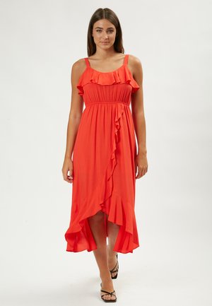 INFLUENCER FLOUNCED  - Jurk - lobster