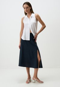 Jimmy Key HIGH WAIST MIDI  - Jupe trapèze - dark blue