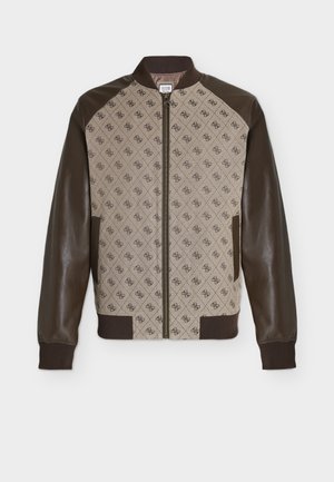 Guess, MONOGRAM BOMBER - Blouson Bomber - sand