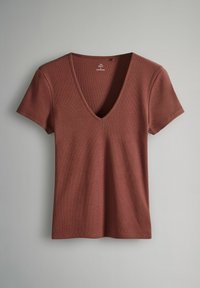 THE SET REGULAR FIT - 5 PACK V-NECK SHORT SLEEVED - Marškinėliai su spaudiniu - black red khaki green cream animal