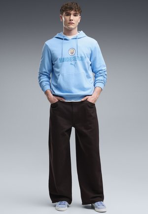 Puma, MANCHESTER CITY FTBLCULTURE HOODIE - Huppari - team light blue-dewdrop