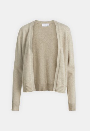 VILA VIRIL SHORT L/S KNIT CARDIGAN-NOOS - Cardigan - natural melange