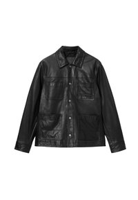 SAXON - Veste en cuir - black