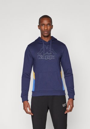 Sweat à capuche - blue marine/blue royal/yellow golden