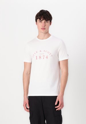 ESTABLISHED HERITAGE GRAPHIC - T-shirt med print - white/red