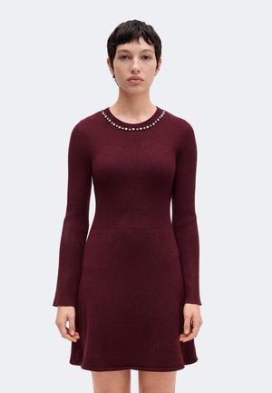 ONLY, ONLNATASCHA O NECK BLING DRESS - Рокля тип пуловер - port royale/silver-coloured