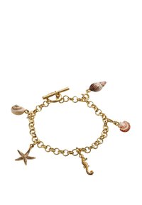 FABLE ENGLAND HAND PAINTED SHELL CHARM - WITH 5 CHARMS - Rokassprādze - white gold coloured