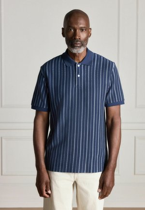 Next, REGULAR FIT - VERTICAL STRIPE SUPIMA REGULAR FIT POLO SHIRT - Poloshirt - blue