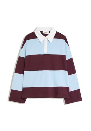 Bershka, LONG SLEEVE POLO NECK SWEATER - Polo - dark red