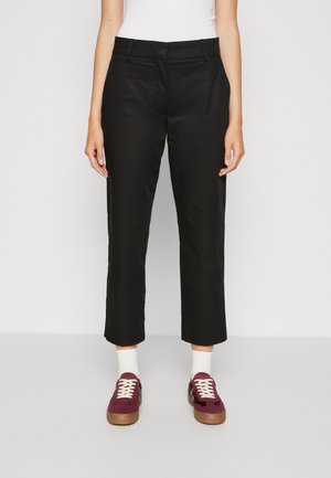 STRAIGHT  - Trousers - black