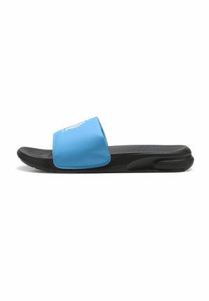 OLYMPIQUE MARSEILLE - Mules - bleu azur white  black