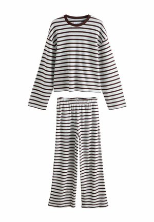 Nohavice - chocolate brown stripe