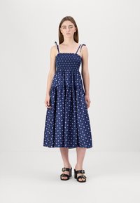 kate spade new york PAISLEY FOULARD SMOCKED DRESS - Dnevna obleka - french navy