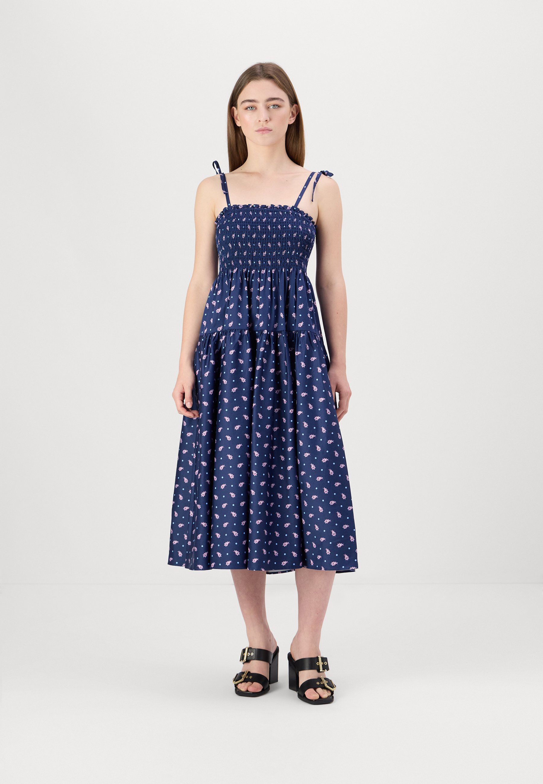 kate spade new york PAISLEY FOULARD SMOCKED DRESS - Day dress - french navy/dark blue - Zalando.ie kate spade new york PAISLEY FOULARD SMOCKED DRESS - Day dress - french navy/dark blue - Zalando.ie