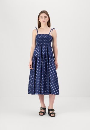 kate spade new york PAISLEY FOULARD SMOCKED DRESS - Dnevna haljina - french navy