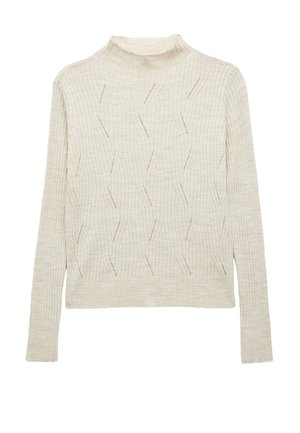 HIGH NECK  - Stickad tröja - beige