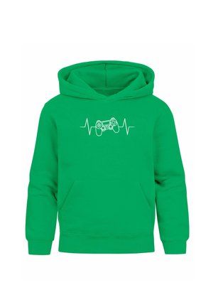 GAMING GAMER ZOCKEN HERZSCHALG KONSOLE - Kapuzenpullover - grün