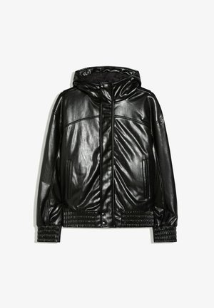Bershka, Imiteret læderjakke - black
