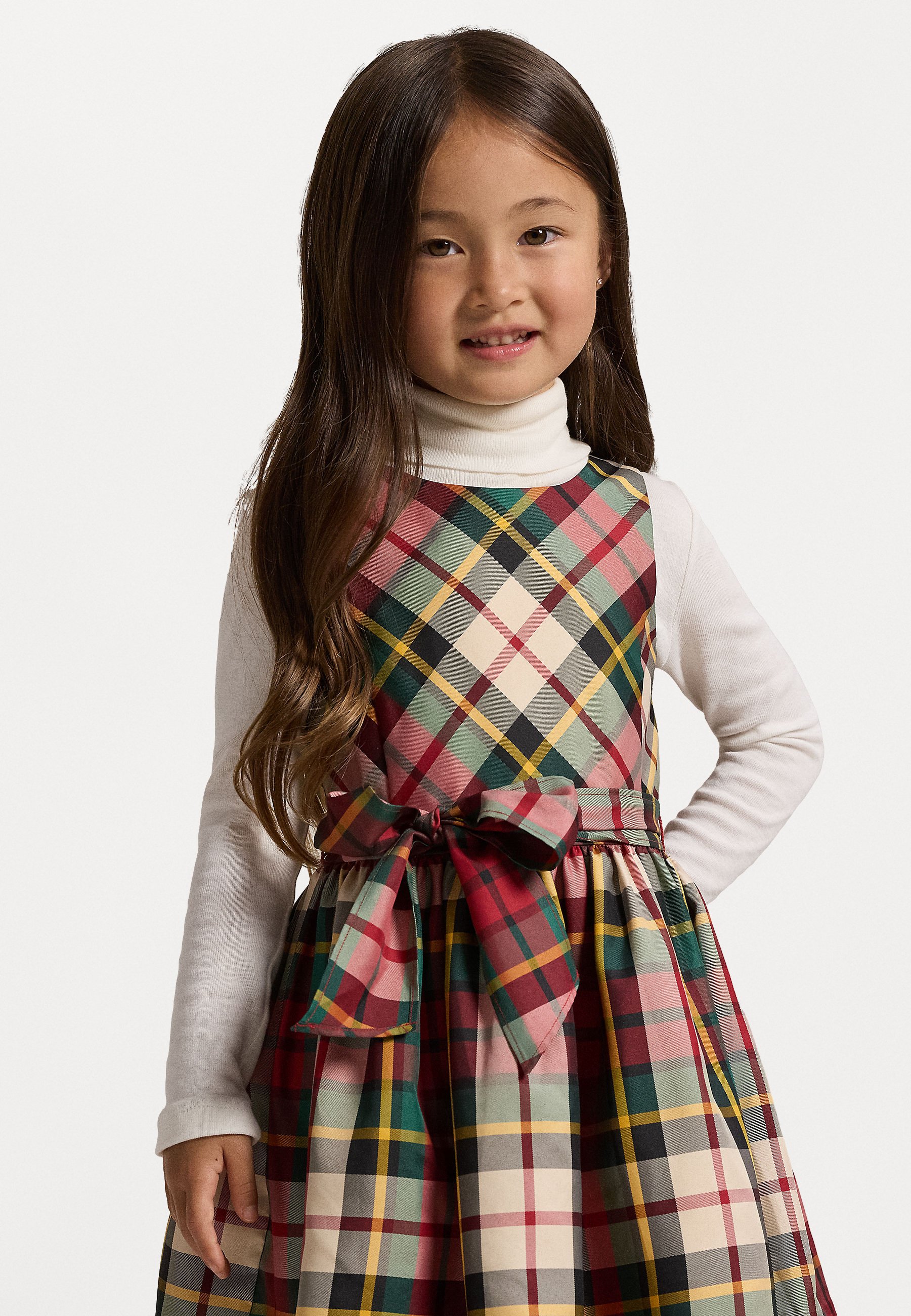 green emerald velvet dress Ralph Lauren Plaid Prairie Dress S/M – OMNIA main image 0