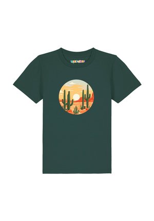 SONNENUNTERGANG IN DER WÜSTE - T-shirt print - glazed green