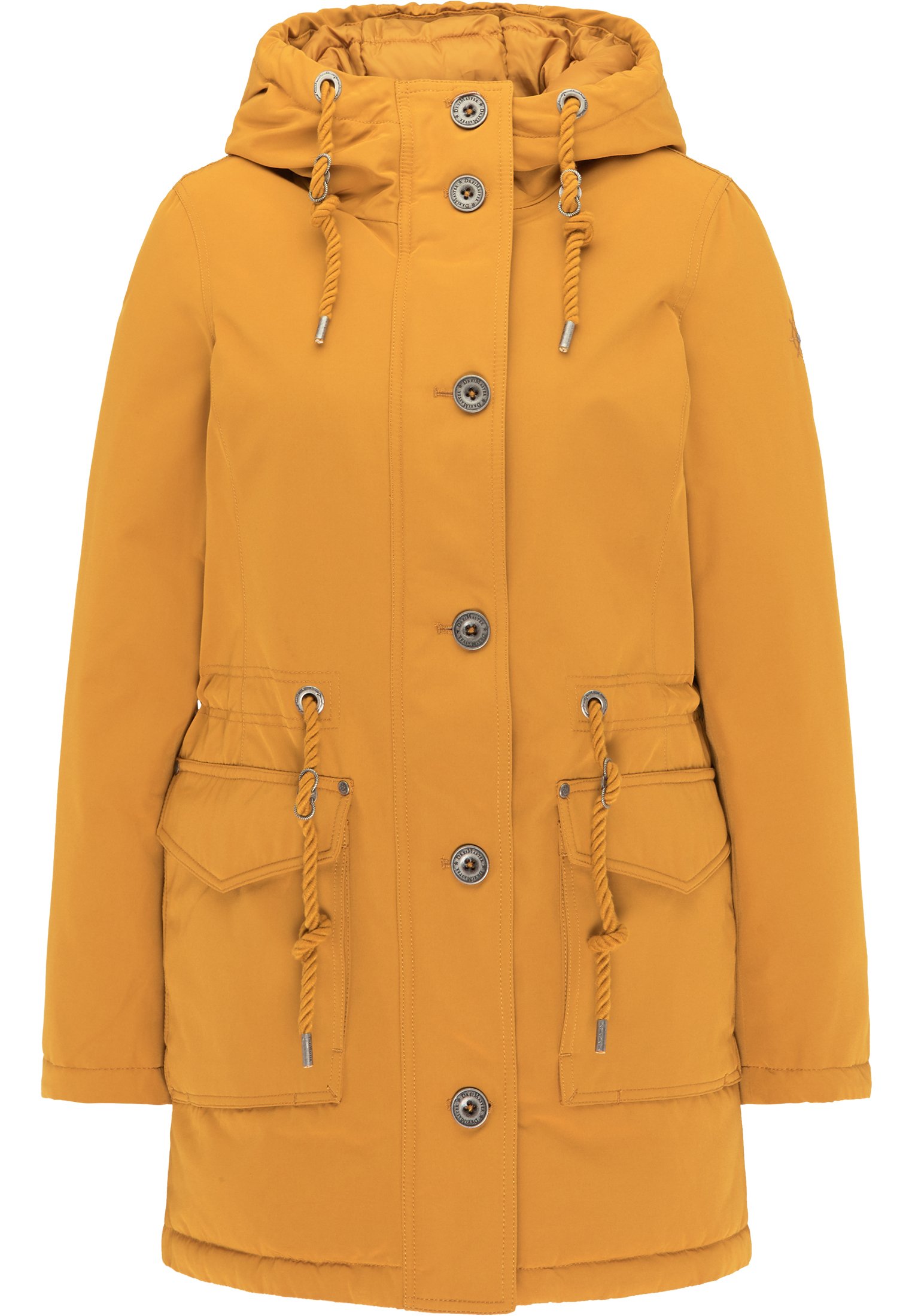 mustard winter coat