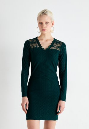 VIFUKSI V NECK SHORT DRESS - Kokteiļkleita/ballīšu kleita - ponderosa pine