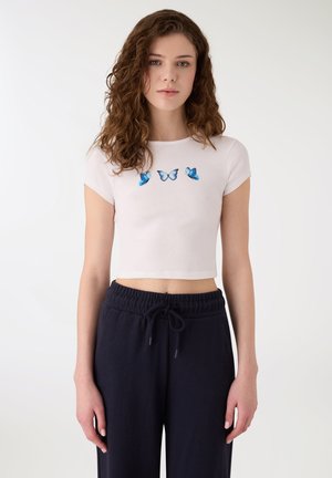 T-shirt con stampa - var bianco ottico