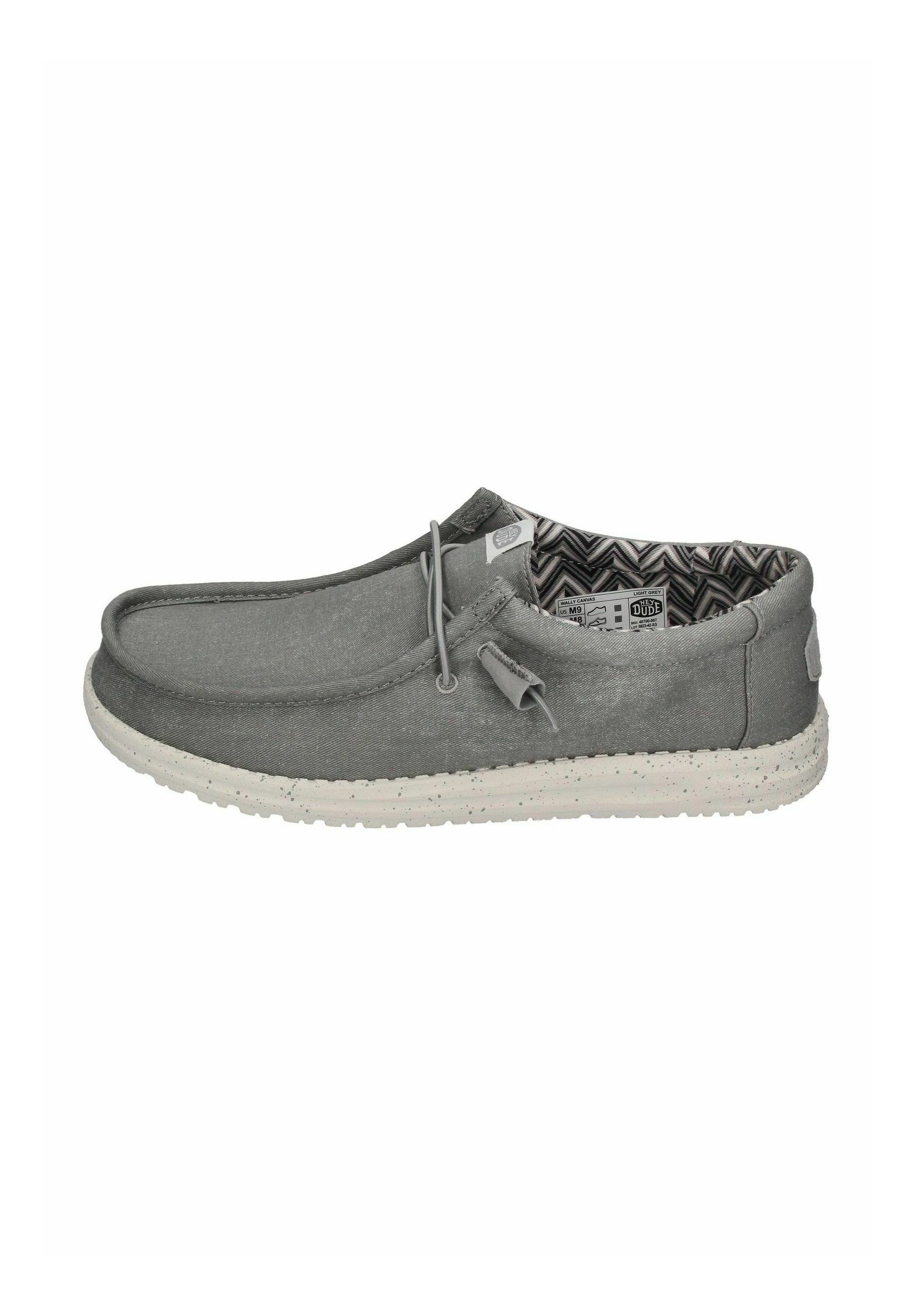 Wally Stretch Grey Hey Dudes Men Casual Shoe Grey Hey Dude Mens