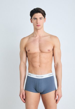 LOW RISE TRUNK 3 PACK MODERN COTTON STRETCH - Uske bokserice - black/light grey heather/turbulence