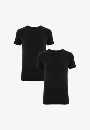 Marks & Spencer, 2 PACK HEATGEN THERMAL SHORT SLEEVE - Unterhemd/-shirt - black