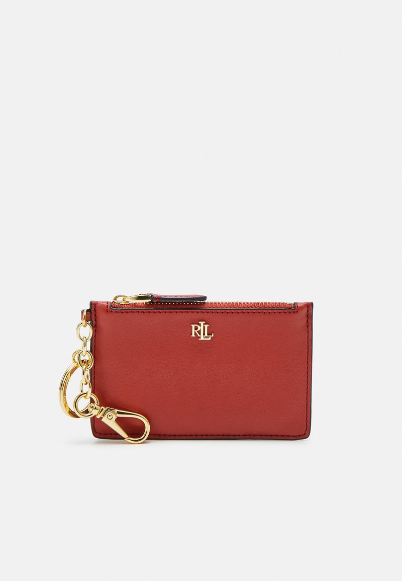 Lauren Ralph Lauren LEATHER ZIP CARD CASE - Maks - red sunstone