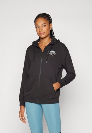 CLASS RELAXED FULL ZIP HOODIE  - Vetoketjullinen college - black
