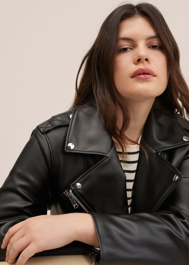 Damen Leichte Jacken | Mango Kunstlederjacke black/schwarz - QI62379 Damen Leichte Jacken | Mango Kunstlederjacke black/schwarz - QI62379