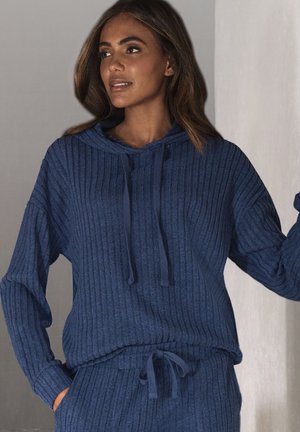 Strickpullover - blau melange