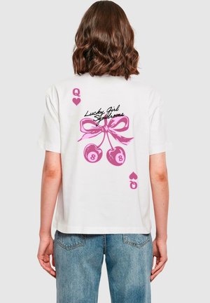 LUCKY SYNDROME - Print T-shirt - white