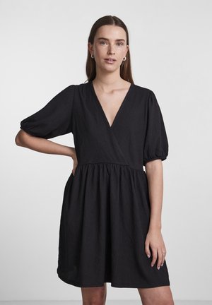 Pieces PCLUNA V NECK SHORT DRESS  - Φόρεμα ημέρας - black
