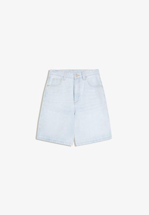 Bershka BAGGY - Pantaloni scurți din denim - light blue