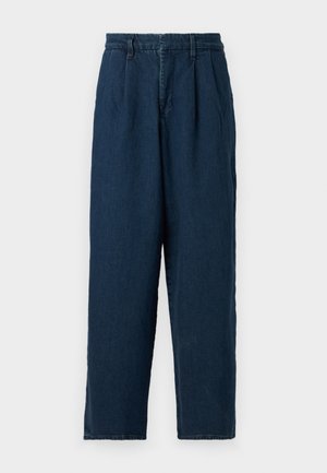 Good American PLEATED TROUSER - Wide leg - indigo