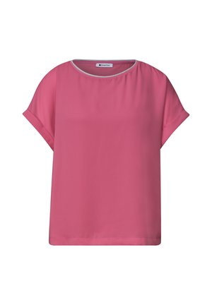 Street One, 2-IN-1 SHIRT AUS CHIFFON MIT BOAT NECK - Blusa - blush berry