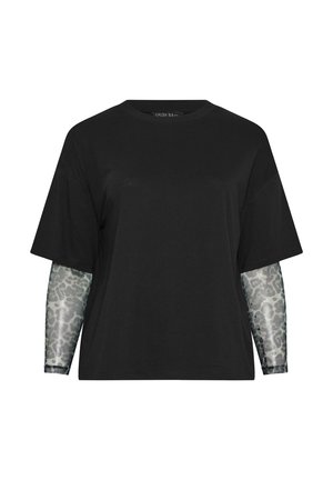 Yours Clothing, WOMEN'S T-SHIRTS - Longsleeve - black