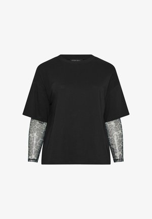 Yours Clothing, WOMEN'S T-SHIRTS - Maglietta a manica lunga - black