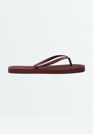 OYSHO, MINIMAL SQUARE - Pool shoes - dark red