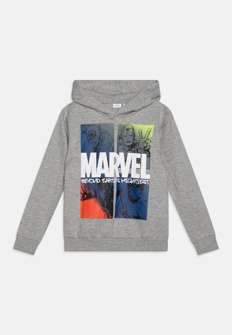 Name it NKMOLIER MARVEL - Felpa con cappuccio - grey melange